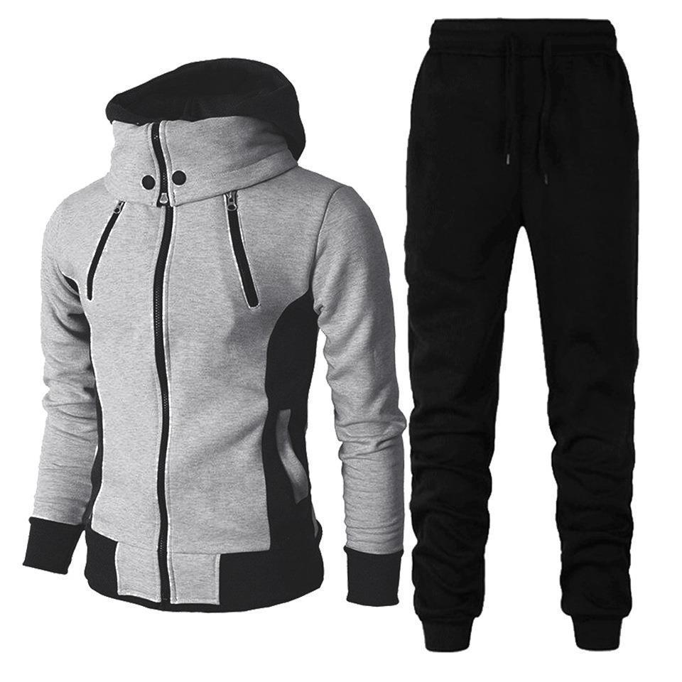 New Men's Suits Casual Hooded Sweater Thickened-Aria Doejay