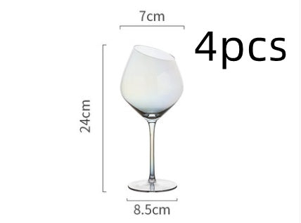 Wine Glass Oblique Mouth, Red Wine Glass Crystal Champagne Glass High-end Goblet Foreign Wine Glass-Aria Doejay