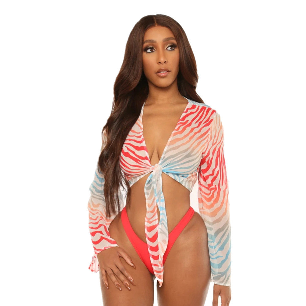 New Bikini Three-piece Mesh Swimsuit-Aria Doejay