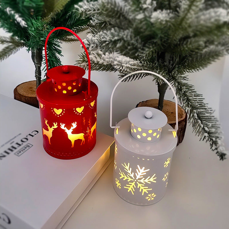 Christmas Candle Lights LED Small Lanterns Wind Lights Electronic Candles Nordic Style Creative Holiday Decoration Decorations-Aria Doejay