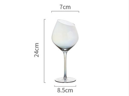 Wine Glass Oblique Mouth, Red Wine Glass Crystal Champagne Glass High-end Goblet Foreign Wine Glass-Aria Doejay