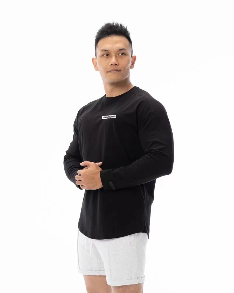 Fashion Sports Fitness Long Sleeve T-shirt Men-Aria Doejay