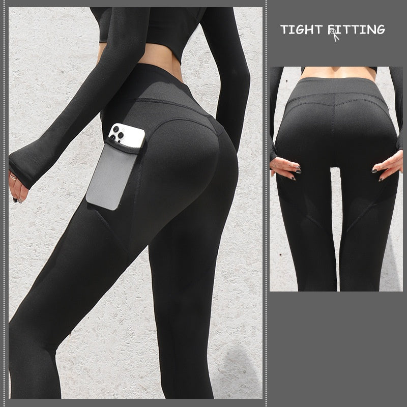 Gym Sport Seamless Leggings With Pockets Push Up High Waist Pants Women Fitness Running Yoga Pants Gym Sport Seamless Leggings-Aria Doejay