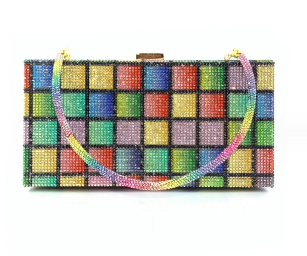 Hot Diamond Rainbow Bag Women's Dinner Handheld Bag-Aria Doejay