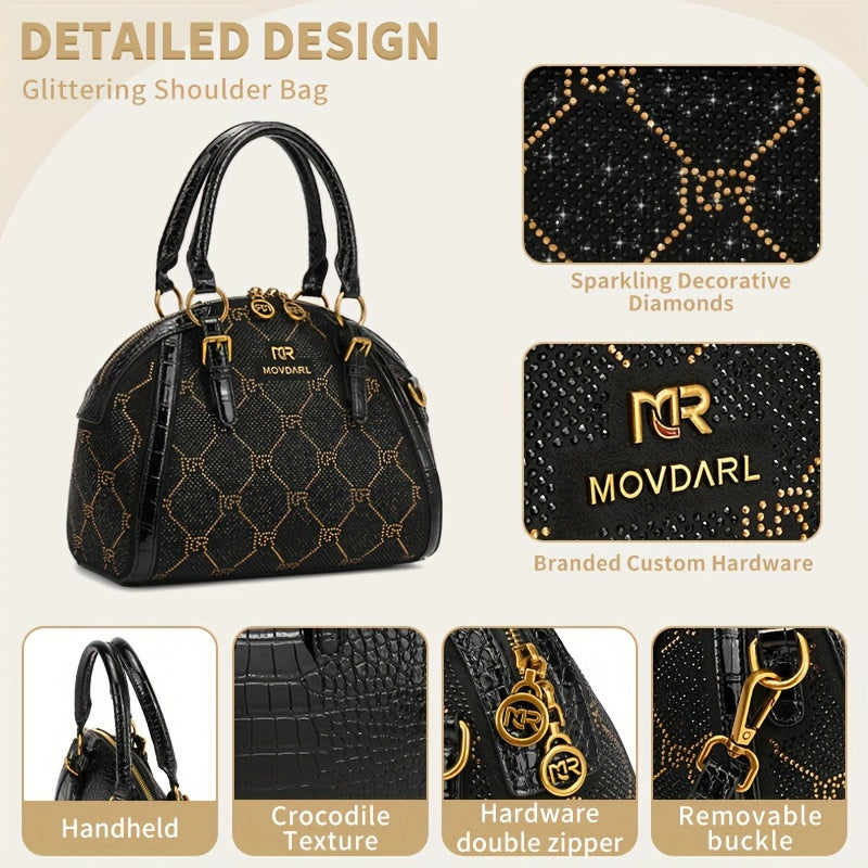 New Womens Bag 2024 Popular Temperament Female Bag Flash Diamond Series Dinner Crossbody Shoulder Bag for Women