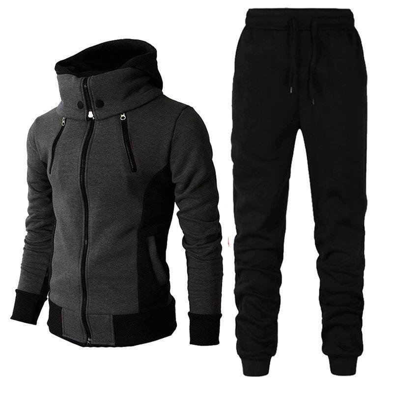 New Men's Suits Casual Hooded Sweater Thickened-Aria Doejay