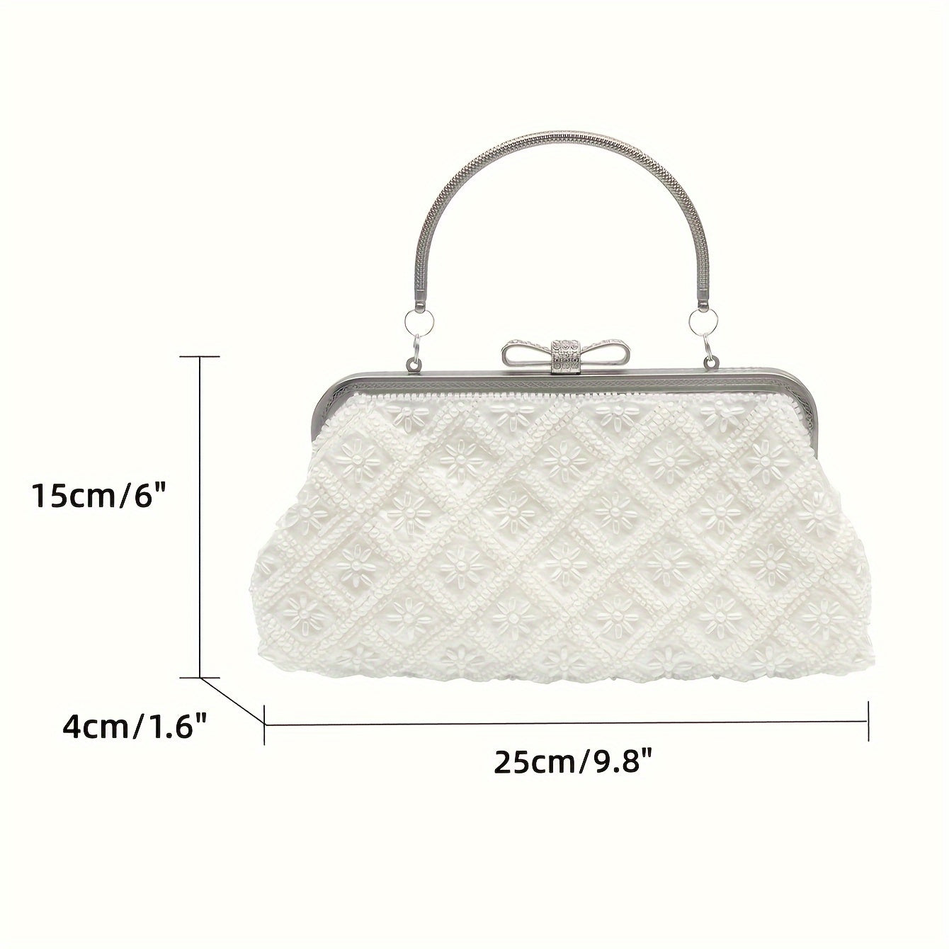 Luxurious Beaded Floral Evening Clutch Bag - Elegant Evening Bags for Weddings, Parties, and Special Occasions with Exquisite Design and Comfortable Handle