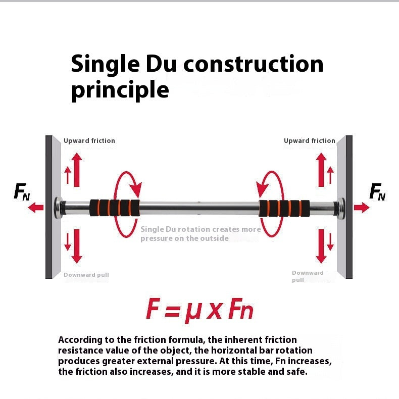 Indoor Punch-free Horizontal Bar On The Door Pull-up Fitness Equipment-Aria Doejay