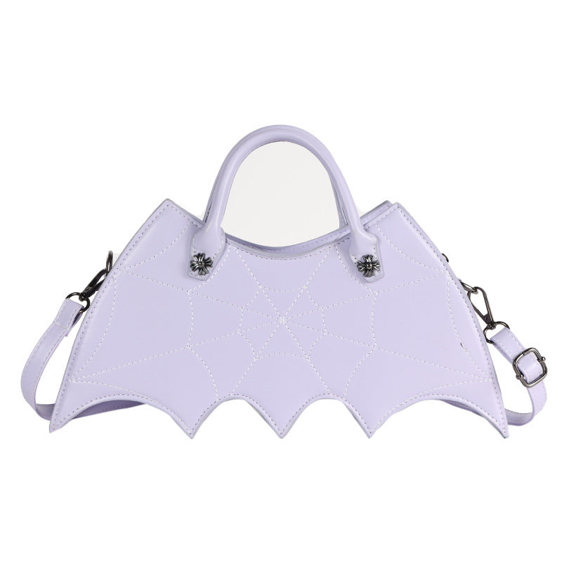 Halloween Spider Web Shape Shoulder Bags Personality Batgirl Tide Pu Handbags Fashoin Messenger Crossbody Bag-Aria Doejay