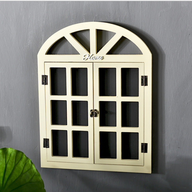 Wooden False Window Chalkboard Wall Decor-Aria Doejay