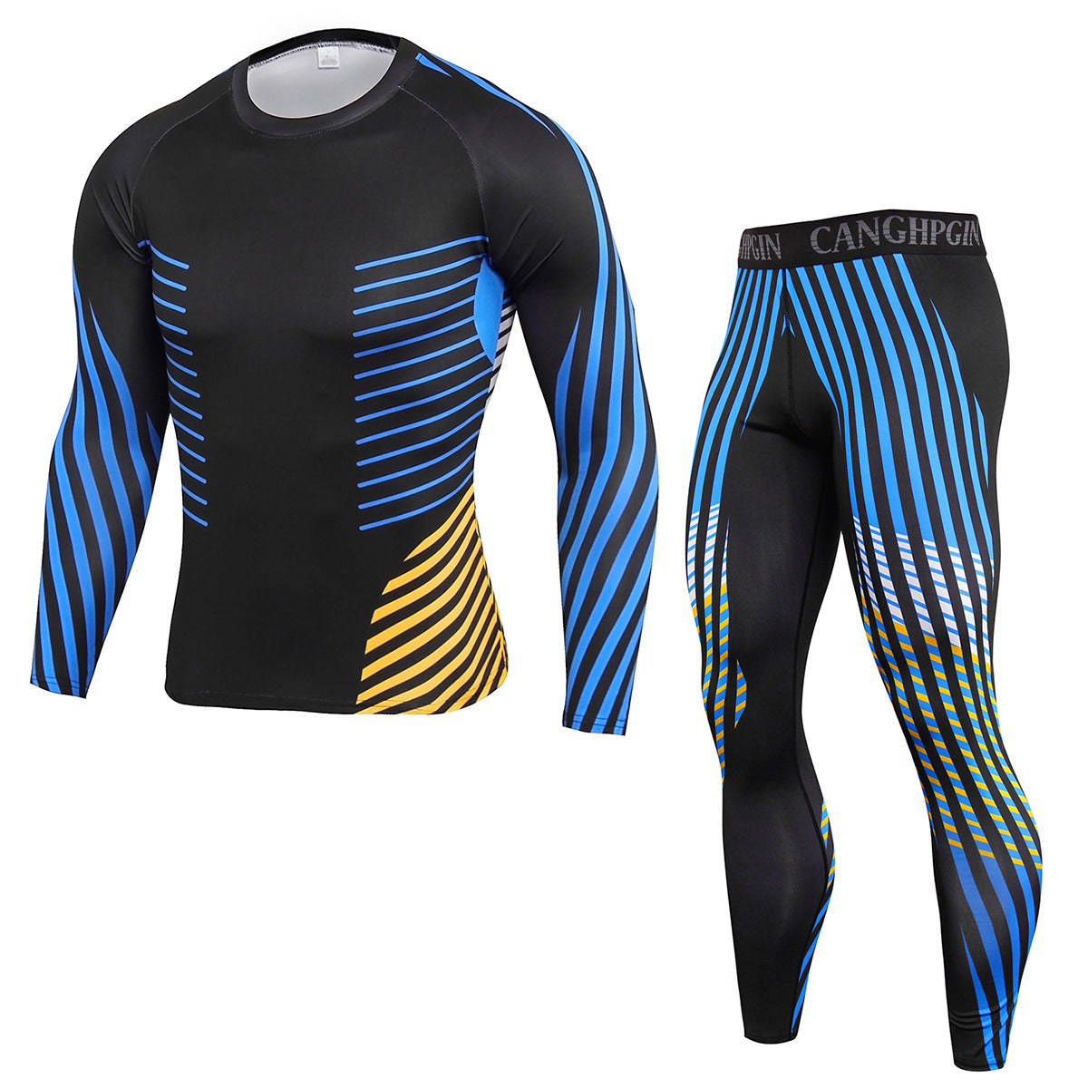 Men's PRO Tight Fitness Sports Training Suit Stretch-Aria Doejay