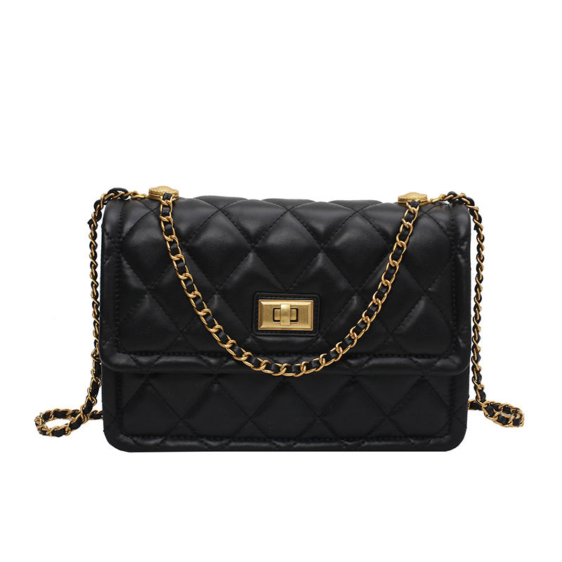 High-End Western Style Rhombic Chain Shoulder Messenger Bag