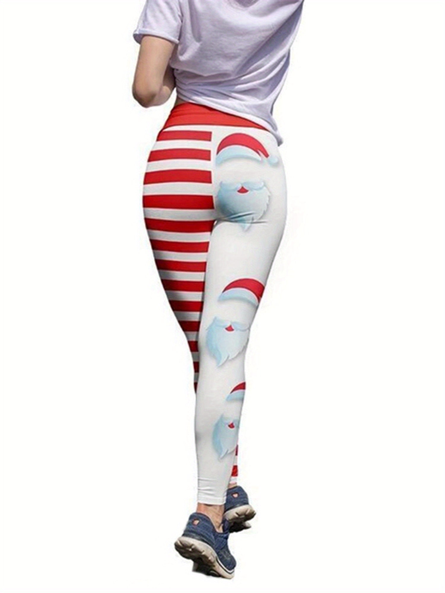 Women Christmas Leggings, Fashion Holiday Printed High Waist Compression Skinny Workout Athletic Pants