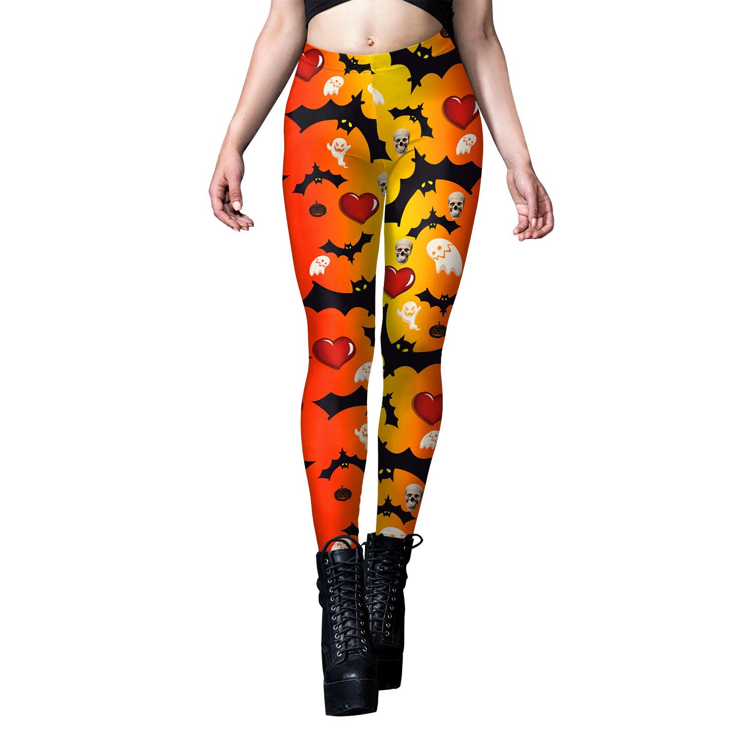 Halloween New Women's Leggings Bandage Printed Yoga Pants-Aria Doejay