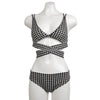 Houndstooth Cross-Tie Swimsuit Bikini-Aria Doejay