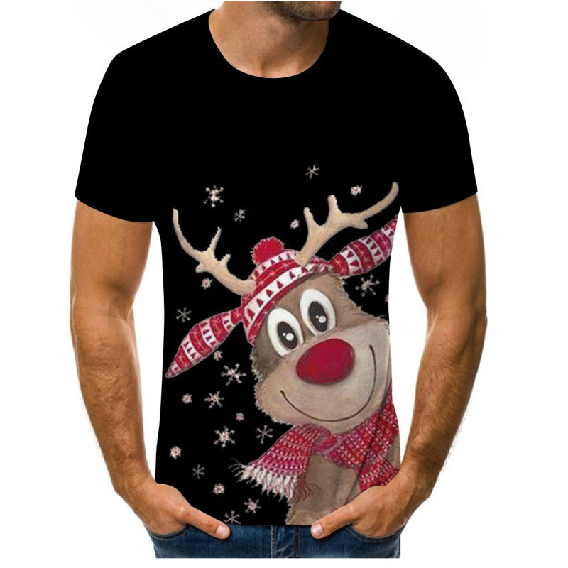 Christmas Support Customized Men's T-shirt 3D Digital Printing Short Sleeve-Aria Doejay