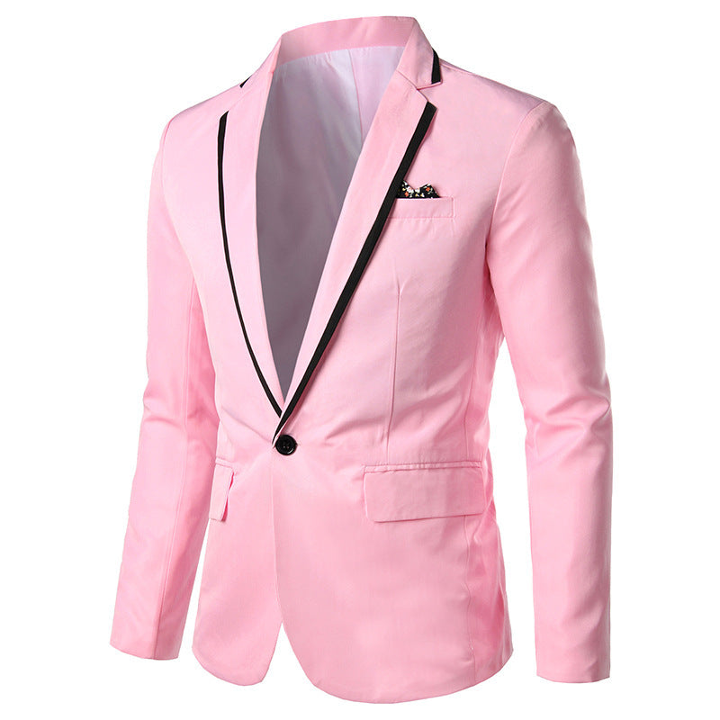 Men's Casual Single Button Suits Men's Slim Groomsmen Dresses-Aria Doejay