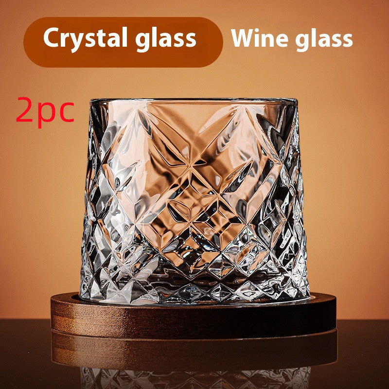 Household Tumbler Glass Spinning Creative Wine Glass With Base-Aria Doejay