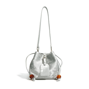 New Chinese Satin Leather One-shoulder Crossbody-Aria Doejay