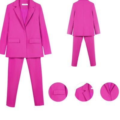 New Work Pant Suits Piece Set For Women Business Interview-Aria Doejay